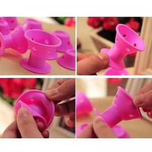 熱加熱カーラー、シリコンカーラーカールツール、暖房なし、髪の損傷なし、掃除が簡単な